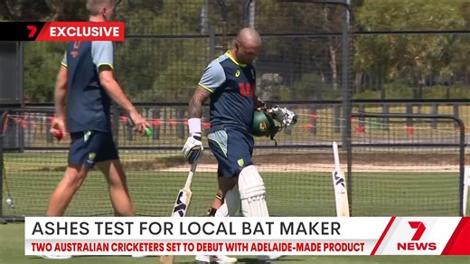 EXCLUSIVE: An Adelaide cricket bat-maker is doing his craft and the state proud with his locally made brand tipped to feature in the Ashes series. Two Australian cricketers have his bats in their kit bags. | 7NEWS Adelaide