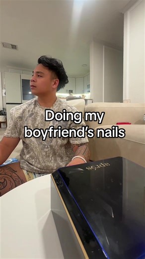 He randomly asked me to put my name on his Nailz🤭❤️ I think he’s obsessed with me or something 🤭🤭❤️❤️ #bf #relationship #nails #manicure #fyp