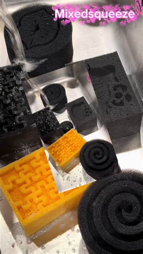 Squeezing My New Sponges: ASMR Experience