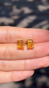 CITRINE — This November birthstone is the transparent yellow to brownish orange variety of quartz, which has been used in jewelry for thousands of years. Citrine is rare in nature. They believed it could soothe tempers and calm the wearer. With its attractive color & ready availability in a broad range of sizes, citrine birthstone is one of the most affordable and desired yellow gemstones. - www.gia.edu ✨ Get this classic pair of CITRINE EARRINGS with Diamond Accents for only P18,700! 🧡 This is