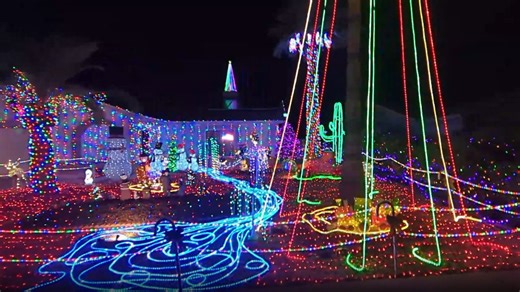 Chandler home has a large Nativity scene, life-size features and music
