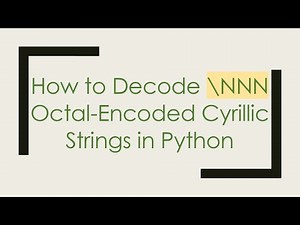 How to Decode \\NNN Octal-Encoded Cyrillic Strings in Python