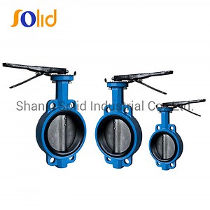 [Hot Item] Wafer Type Handle Lever Manual Operation Cast Iron Butterfly Valve