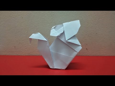 How to make Squirrel paper - Origami Squirrel easy - Origami Tutorial