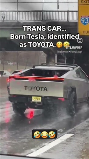 This Cybertruck is having an identity crisis 😳 🤣😂🤣