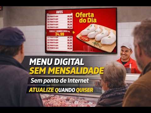 Tabela Digital para Açougue sem Mensalidade e sem ponto de Internet