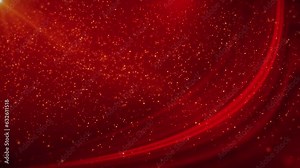 Beautiful Red particles light glitter rising spectacular motion background. Red particle light rising, golden luxury particle stripe background. Oscar award ceremony event gala show. 2024, 2025