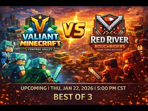 🧱 BEDWARS BATTLE INCOMING 🧱 – Valiant Minecraft vs Red River Roughriders! 🎮🔥