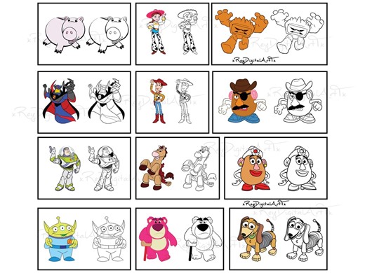 Toy Story Svg, Svg Cut Files for Cricut, Cartoon Svg Layered, Toy Story Cutting Machines, Birthday Party Png, Woody Buzz Lightyear Svg - Etsy