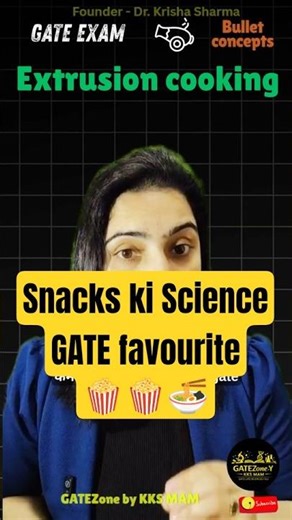 Extrusion Cooking Kya Hai? 30 sec mein samjho | GATE Food Technology Important Topic