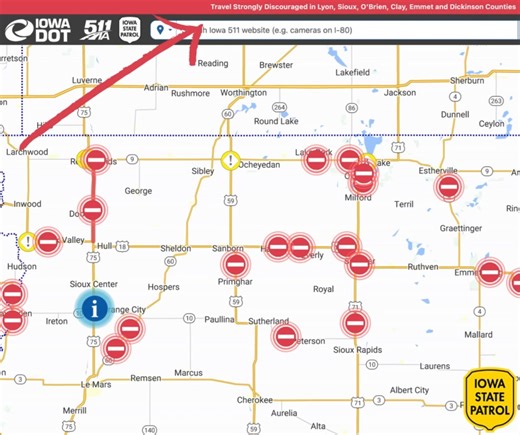 51K views · 198 reactions | Please make sure to check Iowa 511 for the most up-to-date information on road conditions. Currently, numerous roads in Northwestern Iowa have been closed as a result of flooding. Travel is strongly discouraged in several counties! #iawx Link: https://www.511ia.org/ Iowa Department of Transportation | Iowa State Patrol | Facebook