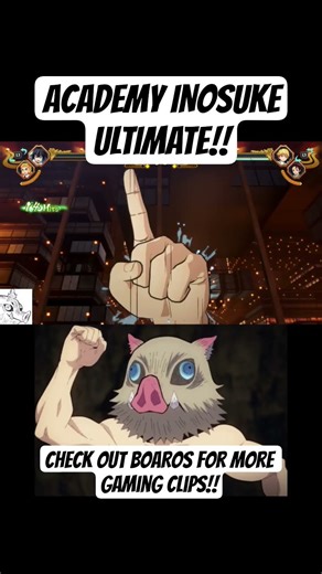 ACADEMY INOSUKE ULTIMATE ATTACK #shorts #gaming #anime #viralshorts #demonslayer #inosuke
