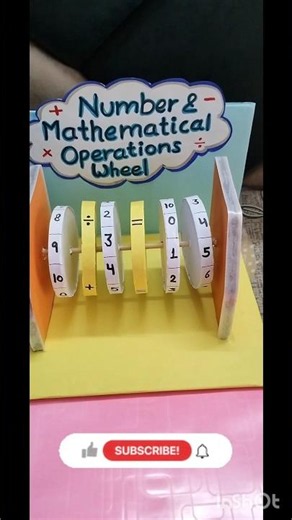 Maths +-×÷ wheel model । Number operational wheel#trending #shorts #maths #craft