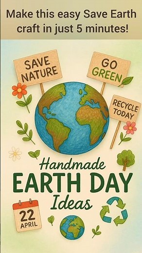 DIY Save Earth Day Craft | Easy Globe Model for Kids & Schools | Viral Short 2025