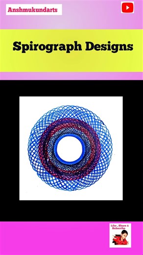 How To Make Spirograph Designs || Spirograph Design Draw Kare Pen Se46😍 #shorts #ytshorts