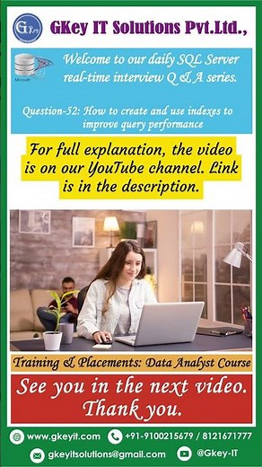 Question 52 How to create and use indexes to improve query performance #database #sqlserver