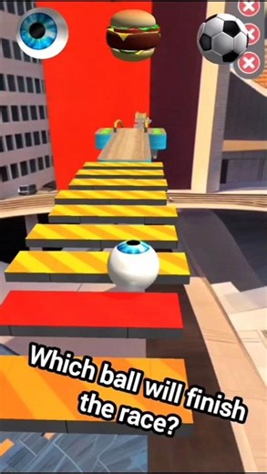 Which Ball Survives Epic Challenge?🤔 Eye Ball 👁️ & Burger 🍔 & Soccer!⚽ Going Balls! #foxhallgamer