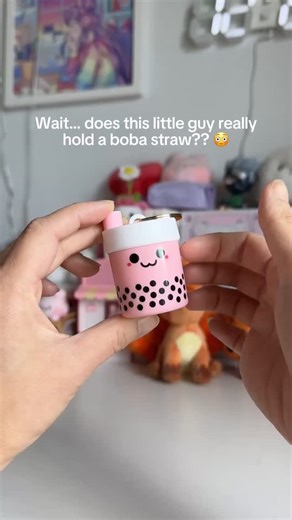 Boba Tribe on Instagram: "From Boba Tribe keychain to straw.. talk about magic! 😱 Perfect for carrying my boba straw in style✨ #BobaTribe #ReusableStraw #OnTheGo #BobaLovers #kawaiifinds"