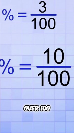 Converting Percentages to Fractions: Simple Math Explained #shorts