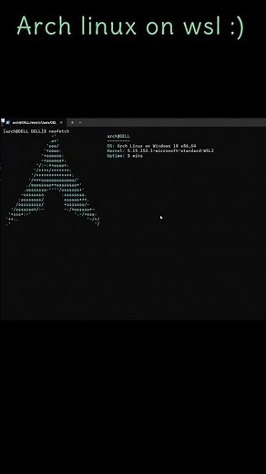 Arch Linux on wsl!