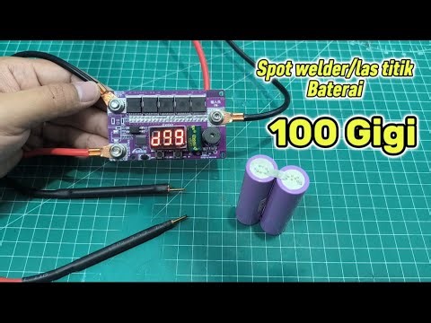 Purple Battery Spot Welder Module Trial