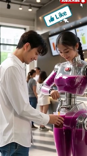 Delicious Juice maker Robot #futuristic #smoothie #healthyfood #juice #humanoid