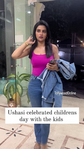 Actress @ushasi celebrated #childrensday with the kids at @soultheskylounge today. #ushasi #kids #TOSpotted | Tollywood Online