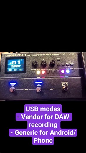 BOSS GX-1 🎸 Recording on phone: Quick tip to increase volume and select USB mode #bosspedals