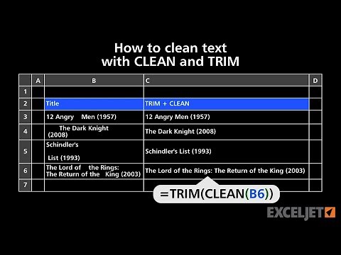 How to clean text with CLEAN and TRIM