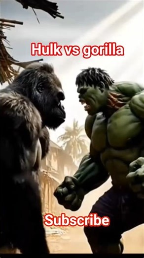 Hulk vs Gorilla fight #funny #shortfeed #shortsvideo #viral