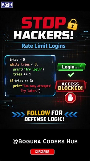 Hackers Hate This Trick 🔐 |Stop Brute Force With Rate Limiting Python |Stop Hackers Rate Limit Login