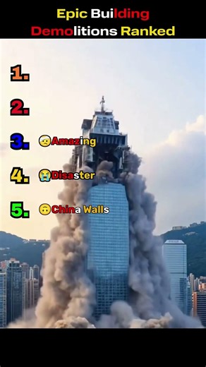 Epic Building Demolitions Ranked #shorts #ranking #demolition