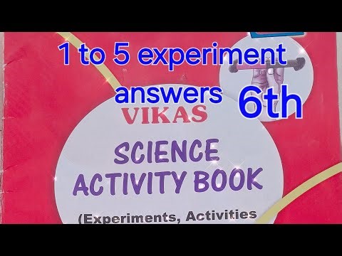 6th std activity book answers 1 to 5 experiments. .📚📚📖