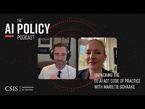 Unpacking the EU AI Act Code of Practice with Marietje Schaake