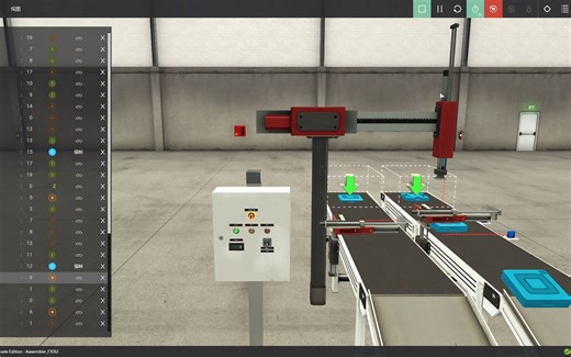 Factory IO 与三菱 FX 5U 联合仿真项目“Assembler”