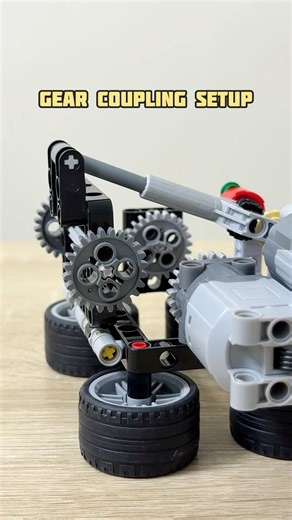 Gear Coupling Setup (RC) #lego #legotechnic #mechanical #mechanism #technic #creative #diyproject
