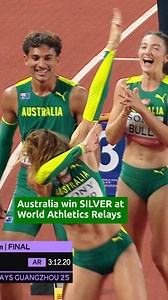 🇦🇺 Australia's Mixed 4x400m team won a SILVER medal at the World Athletics Relays in Guangzhou! 🥈 The quartet of Luke Van Ratingen, Ellie Beer, Terrell Thorne and Carla Bull set a NEW national record (3:12.20) in the process! 👏 | SBS Sport