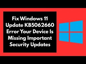 🔧 Fix Windows 11 KB5062660 Error | Missing Important Security Updates (2025 Guide)