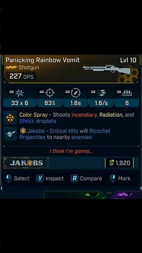 Borderlands 4 Legendary Shotgun Panicking Rainbow Vomit 🤮 #gaming #borderlands4 #videogames #ps5