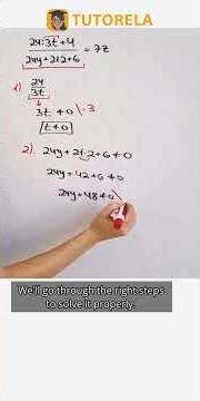 Solve Complex Fraction: (24:3t+4)/(24y+48)=7z #Math #AlgebraicExpressions #Domain #Functions