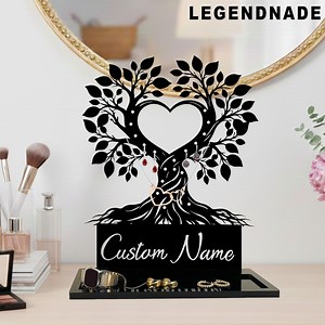 Tree Jewelry Hanger: Personalized Metal Jewelry Organizer, Tree of Life Decor, Gift for Her, Gifts for Mom - Etsy