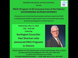 PACE (Program of All Inclusive Care of the Elderly) IS EXPANDING ACROSS ONTARIO!