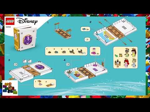 LEGO instructions - Disney - 43193 - Ariel, Belle, Cinderella and Tiana's Storybook Adventures