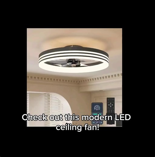 Upgrade your room instantly! 🌟 Modern LED ceiling fan with Remote control & adjustable wind speeds Dimmable light & app control Stylish design for any bedroom, living room, or office 19.7–20 inch size, easy to install Free shipping returns! Tap to order now 🛒 #TikTokShop #LEDFan #HomeUpgrade #modernhome