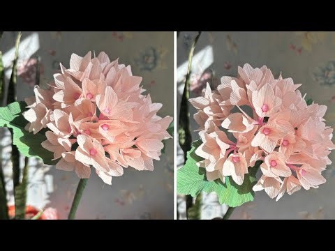 How to Make Hydrangea from Crepe Paper | Step-by-Step Craft
