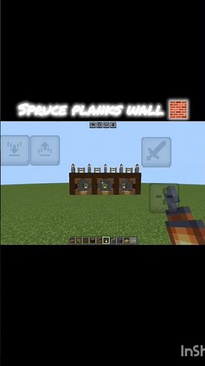 Spruce Planks Wall Design in Minecraft 🌲 #minecraft #walldesign #spruceplanks