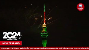 1K views · 66 reactions | HAPPY NEW YEAR 2024 : New Zealand lights up in fireworks as one of the first countries to welcome the new year | Uzalendo News | Facebook