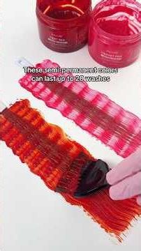 Pallure’s Fiery Red vs Vibrant Pink semi-permanent color masks ❤️‍🔥🩷
