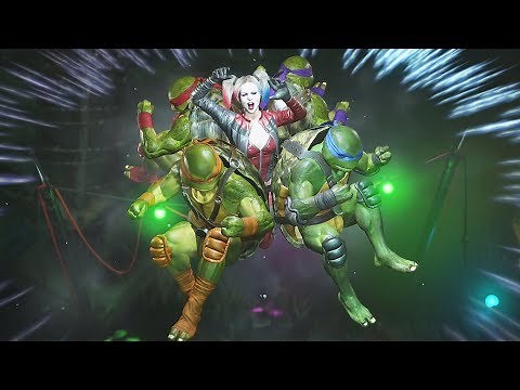 Injustice 2: TMNT Vs Harley Quinn | All Intro/Interaction Dialogues & Clash Quotes + Super Moves