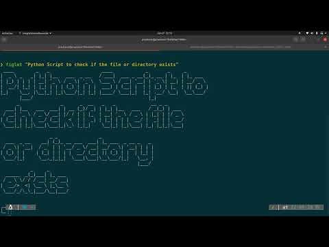 Python script to check if file or directory exist
